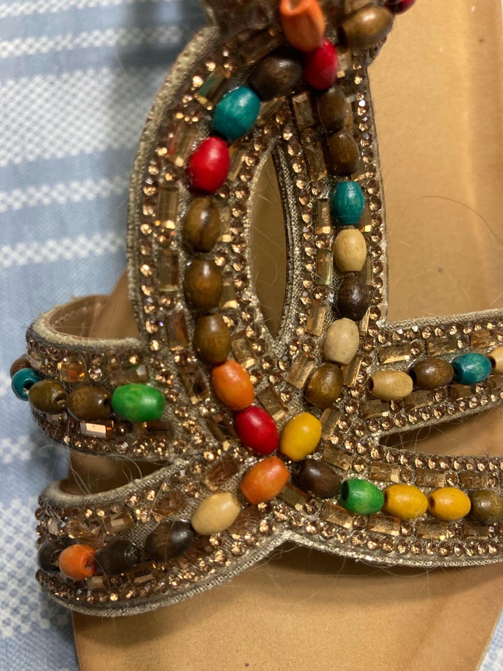 Patrizia by Spring Step beaded sandals.